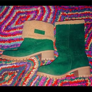 Green Convertible Boots